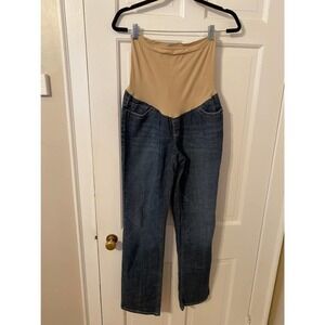 Indigo blue maternity jeans